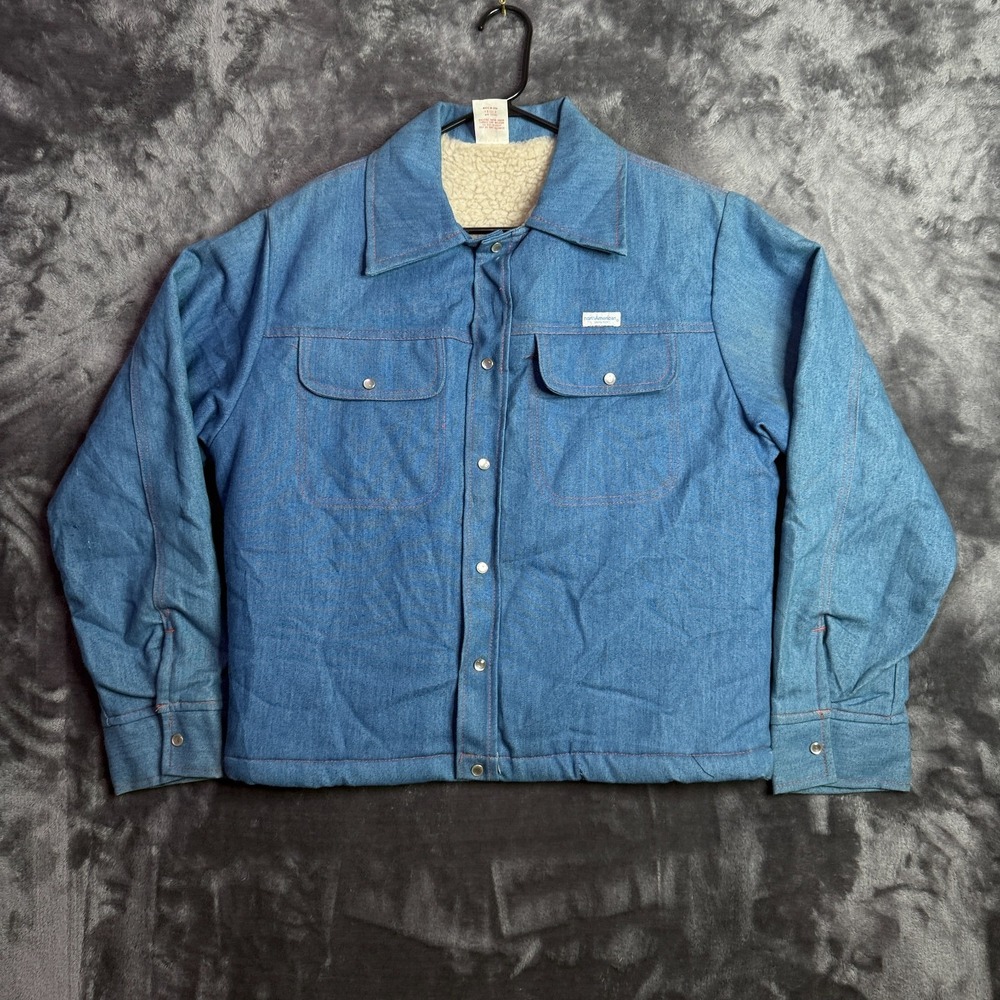 True Vintage 70 Lions Double Pocket Sherpa Lined North American Van Lines Medium